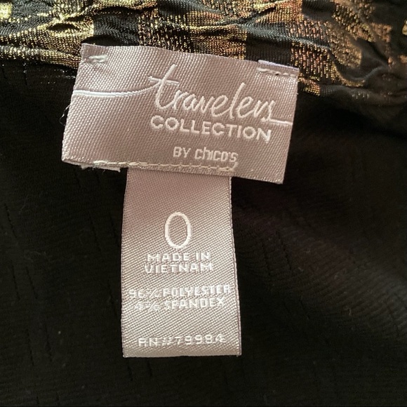 Chicos Festive gold and black jacket - Picture 3 of 3